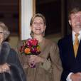 Beatrix, Maxima et Willem-Alexander des Pays-Bas à Utrecht le 11 avril 2013