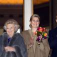 Beatrix, Maxima et Willem-Alexander des Pays-Bas à Utrecht le 11 avril 2013