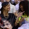Rihanna et Melissa Forde assistent à la rencontre entre les Miami Heat et les Milwaukee Bucks à l'American Airlines Arena. Miami, le 21 avril 2013.