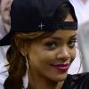 Rihanna assiste à la rencontre entre les Miami Heat et les Milwaukee Bucks à l'American Airlines Arena. Miami, le 21 avril 2013.