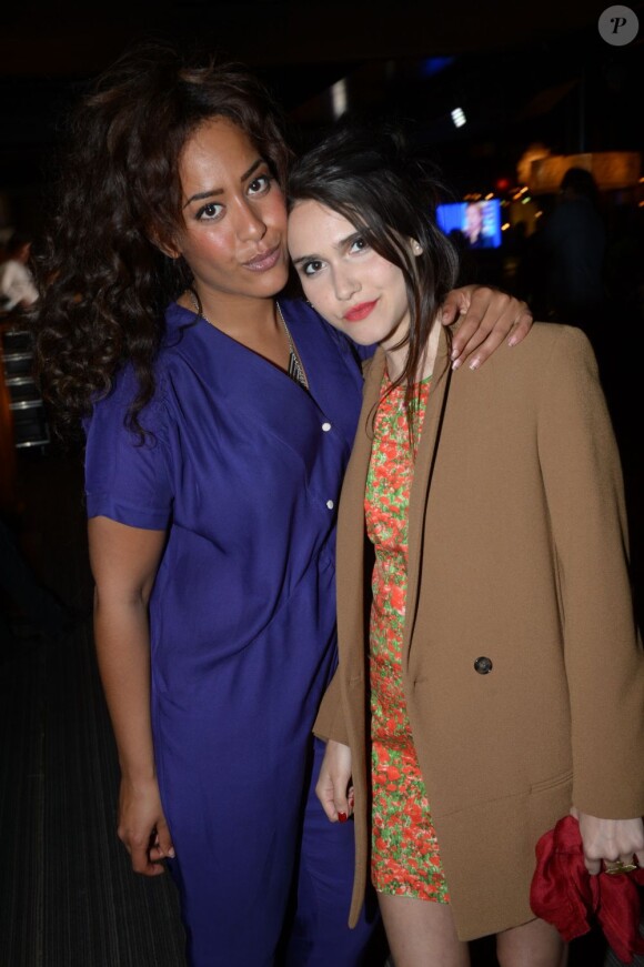 Amel Bent et Joyce Jonathan lors de la dernière soirée Chabada au restaurant La Plage à Paris le jeudi 25 avril 2013