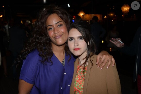Amel Bent et Joyce Jonathan lors de la dernière soirée Chabada au restaurant La Plage à Paris le jeudi 25 avril 2013