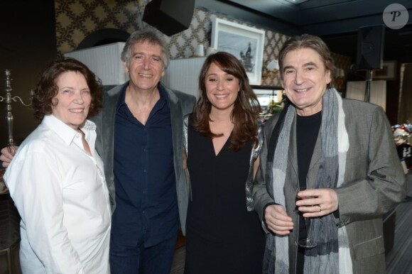 Daniela Lumbroso et Serge Lama lors de la dernière soirée Chabada au restaurant La Plage à Paris le jeudi 25 avril 2013