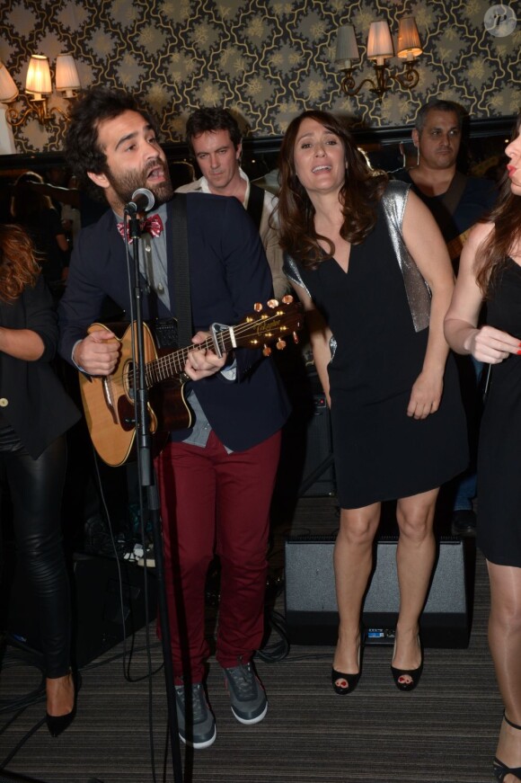 Ycare et Daniela Lumbroso lors de la dernière soirée Chabada au restaurant La Plage à Paris le jeudi 25 avril 2013