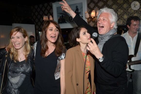 Daniela Lumbroso, Gérard Lenorman et Joyce Jonathan lors de la dernière soirée Chabada au restaurant La Plage à Paris le jeudi 25 avril 2013