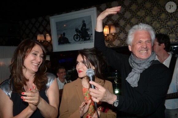 Daniela Lumbroso, Gérard Lenorman et Joyce Jonathan lors de la dernière soirée Chabada au restaurant La Plage à Paris le jeudi 25 avril 2013