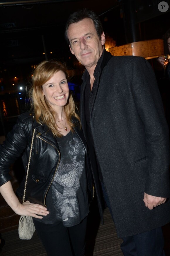 Jean-Luc Reichmann et Louise Eckland lors de la dernière soirée Chabada au restaurant La Plage à Paris le jeudi 25 avril 2013