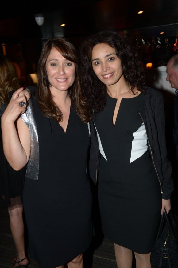 Daniela Lumbroso et Aïda Touihri lors de la dernière soirée Chabada au restaurant La Plage à Paris le jeudi 25 avril 2013