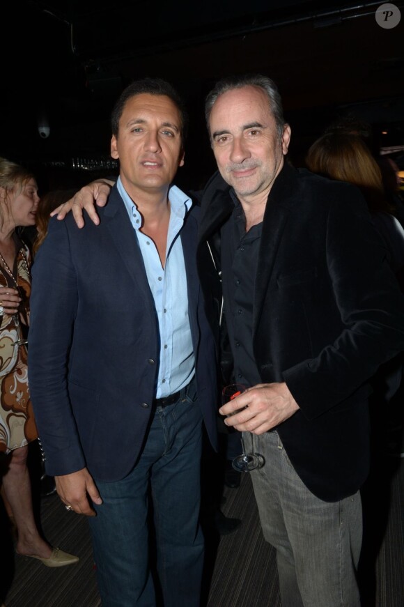 Dany Brillant et Antoine Duléry lors de la dernière soirée Chabada au restaurant La Plage à Paris le jeudi 25 avril 2013