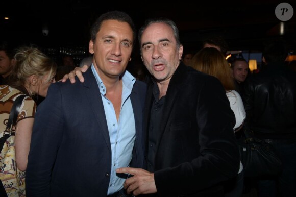 Dany Brillant et Antoine Duléry lors de la dernière soirée Chabada au restaurant La Plage à Paris le jeudi 25 avril 2013