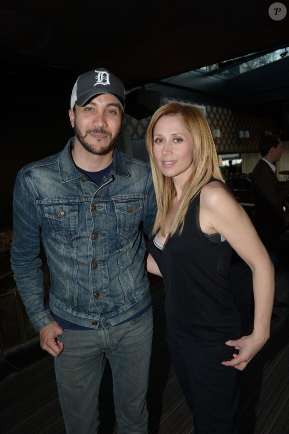 Merwan Rim et Lara Fabian lors de la dernière soirée Chabada au restaurant La Plage à Paris le jeudi 25 avril 2013