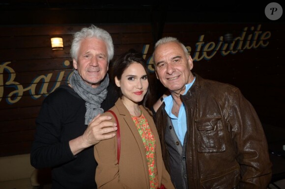 Gérard Lenorman, Joyce Jonathan et Michel Fugain lors de la dernière soirée Chabada au restaurant La Plage à Paris le jeudi 25 avril 2013