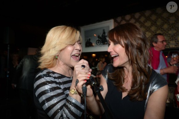 Nicoletta et Daniela Lumbroso lors de la dernière soirée Chabada au restaurant La Plage à Paris le jeudi 25 avril 2013