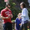 Mark Wahlberg, sa femme Rhea Durham et leur fille Ella profitent d'une après-midi en famille à Coldwater Park. Los Angeles, le 26 avril 2013.