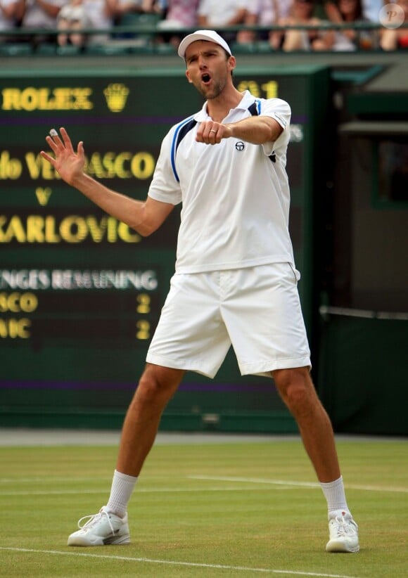 Ivo Karlovic lors du tournoi de Wimbledon le 29 juin 2009
