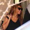 Jay Z, Beyoncé Knowles et leur fille Blue Ivy sont allés déjeuner au restaurant Septime à Paris. Le 25 avril 2013