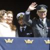 Célébrations du 67e anniversaire du roi Carl XVI Gustaf de Suède, le 30 avril 2013 au palais royal Drottningholm à Stockholm. La reine Silvia, le prince Carl Philip et la princesse Madeleine y prenaient part, mais pas la princesse Victoria et le prince Daniel, en déplacement à Amsterdam pour l'intronisation du roi Willem-Alexander des Pays-Bas.