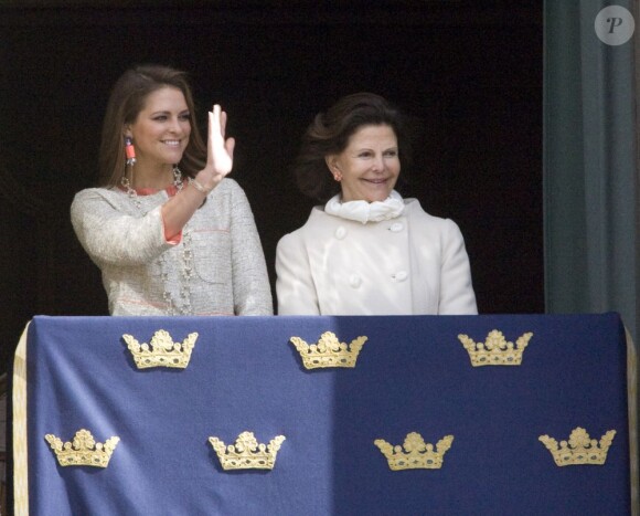 Célébrations du 67e anniversaire du roi Carl XVI Gustaf de Suède, le 30 avril 2013 au palais royal Drottningholm à Stockholm. La reine Silvia, le prince Carl Philip et la princesse Madeleine y prenaient part, mais pas la princesse Victoria et le prince Daniel, en déplacement à Amsterdam pour l'intronisation du roi Willem-Alexander des Pays-Bas.