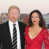 Boris Becker et sa belle Lilly Kerssenberg lors de la soirée de galaorganisée par la Gabrielle's Angel Foundation for Cancer Research à la célèbre Battersea Power Station de Londres, le 2 mai 2013