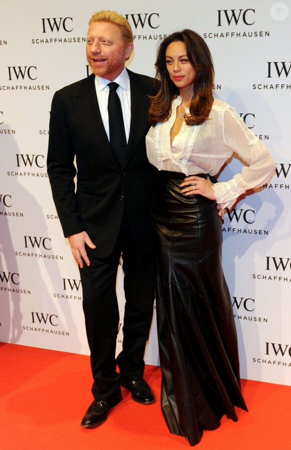 Boris Becker et sa femme Lilly à Genève le 22 janvier 2013