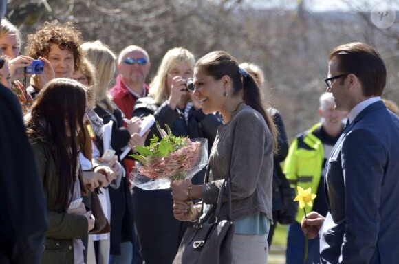 Victoria et Daniel de Suède en visite dans le comté de Västra Götaland, à Göteborg, le 3 mai 2013.