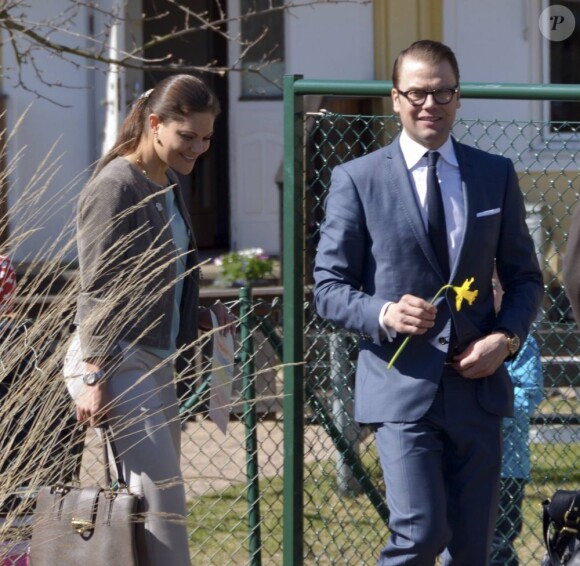 La princesse Victoria et le prince Daniel de Suède en visite dans le comté de Västra Götaland, à Göteborg, le 3 mai 2013.