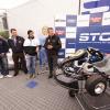 Le prince Carl Philip de Suède lors d'une conférence de presse au circuit Knutstorp pour présenter une nouvelle campagne de promotion des sports mécaniques en Suède.