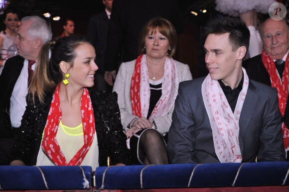 Louis Ducruet, Pauline Ducruet - Ceremonie de cloture de la "New Generation" 2eme Competition de Cirque pour de Jeunes Artistes a Monaco le 3 Fevrier 2013.