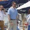 Le prince Felipe d'Espagne a rendu une visite surprise au Salon nautique de Majorque, le samedi 4 mai 2013. La princesse Letizia et leurs filles Leonor et Sofia l'accompagnaient dans les Baléares, mais sont restées à l'écart de l'événement.