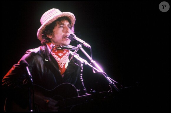 Bob Dylan en concert en Belgique, le 7 juin 1984. 