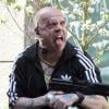 Paul Giamatti, rasé, tatoué, et très en colère sur le tournage de The Amazing Spider-Man 2 à New York, le 13 mai 2013.