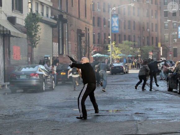 Paul Giamatti casse tout sur le tournage de The Amazing Spider-Man 2 à New York, le 13 mai 2013.
