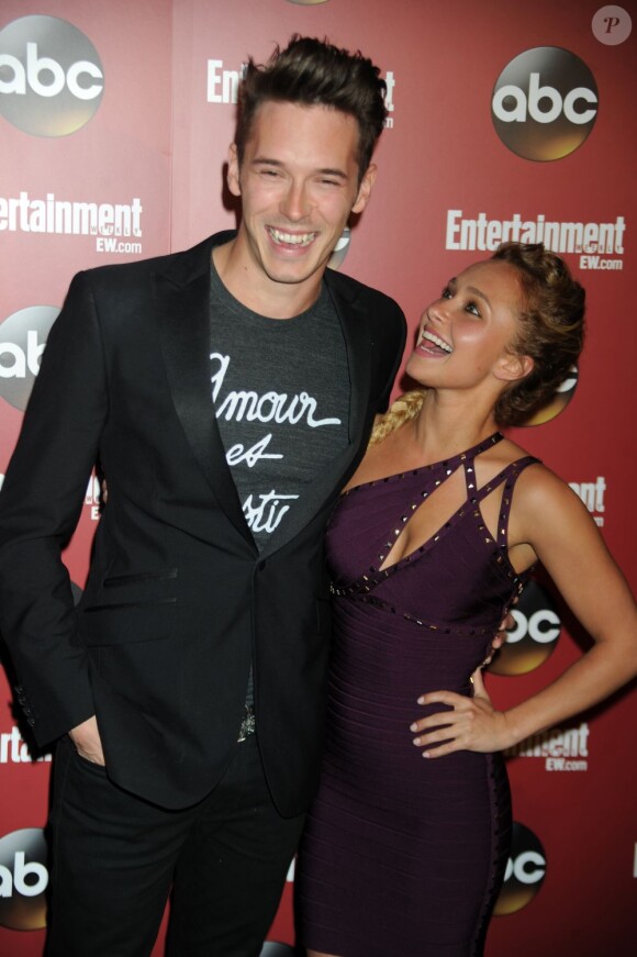 Hayden Panettiere et Sam Palladio, partenaires dans la série Nashville, assistent la soirée New York Upfronts de la chaîne de télé ABC. New York, le 14 mai 2013.