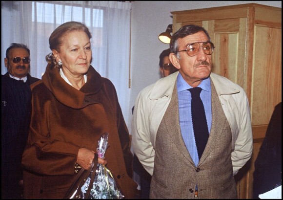 Odette et Lino Ventura lors d'un événement pour la fondation Perce-Neige en 1984