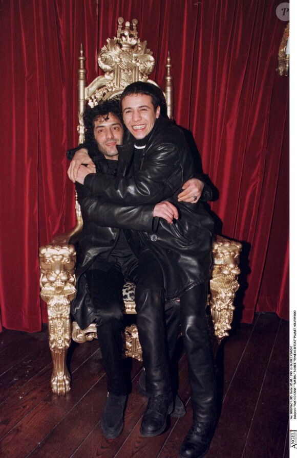 Rachid Taha et Faudel à Paris le 5 janvier 1999.