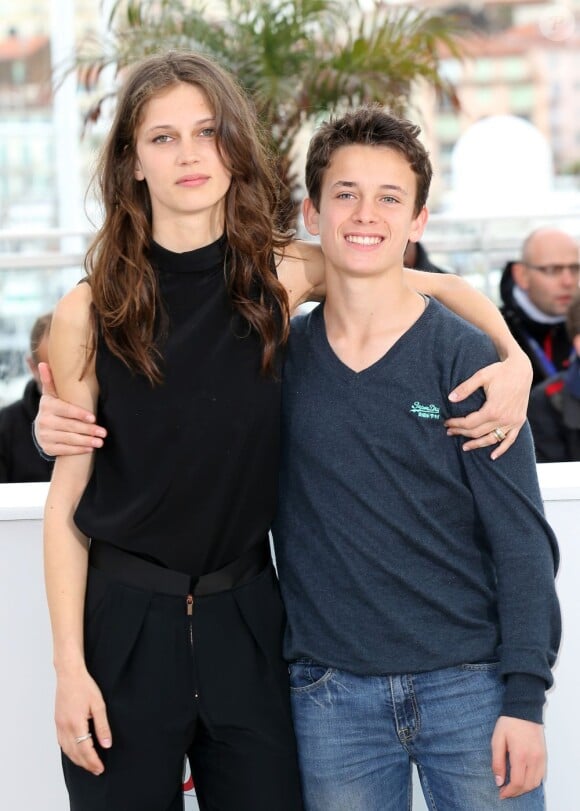 Marine Vacth, Fantin Ravat lors du photocall du film Jeune et Jolie au Festival de Cannes le 16 mai 2013
