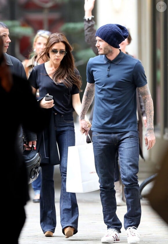David et Victoria Beckham à Paris le 4 mai 2013