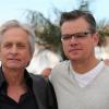 Michael Douglas et Matt Damon lors du photocall du film "Behind The Candelabra" ("Ma Vie avec Liberace") lors du 66e Festival de Cannes. Le 21 mai 2013.