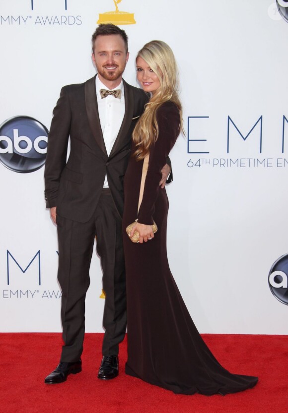 Aaron Paul et sa fiancée Lauren Parsekian le 23 septembre 2012 à Los Angeles.