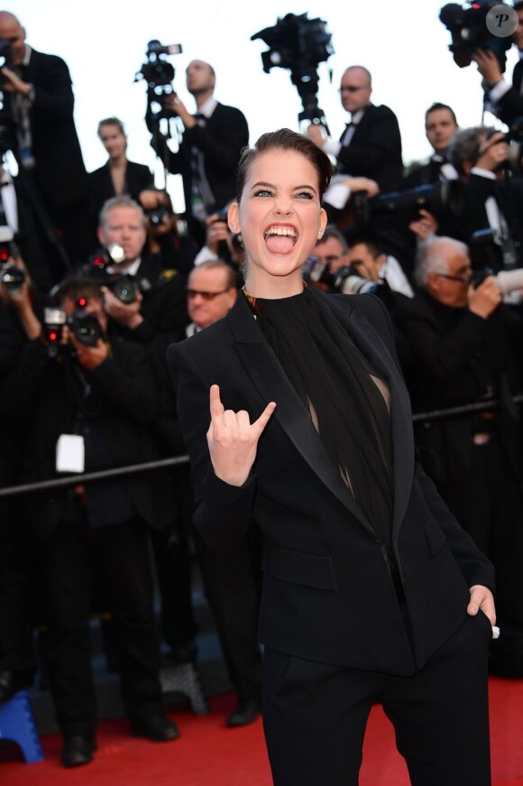 Barbara Palvin lors de la montée des marches au 66e Festival de Cannes, le 21 mai 2013.
