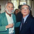  Georges Moustaki et Serge Reggiani à Paris le 17 avril 1991. 