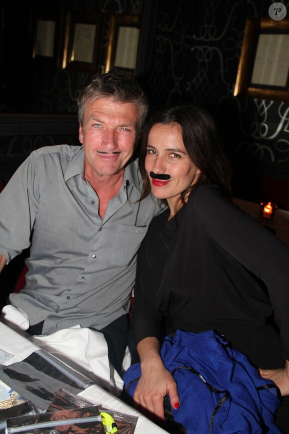 Exclusif - Philippe Caroit et Zoé Felix à la soirée Moustache chez Castel à Paris, le 23 mai 2013.