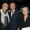 Philippe Douste-Blazy et le dessinateur Jean Plantu lors d'un grand dîner organisé par Unitaid à la Cité du Cinéma de Luc Besson à Saint-Denis, mercredi 22 mai.