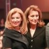 Valérie Trierweiler et Cécilia Attias mercredi 22 mai lors d'un grand dîner organisé par Unitaid à la Cité du Cinéma de Luc Besson à Saint-Denis.