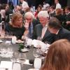 Valérie Trierweiler avec Bill Clinton et Philippe Douste-Blazy mercredi 22 mai lors d'un grand dîner organisé par Unitaid à la Cité du Cinéma de Luc Besson à Saint-Denis.