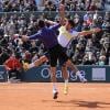 Novak Djokovic et Fabio Fognini lors de la Journée des Enfants de Roland-Garros la veille du début du tournoi, le 25 mai 2013