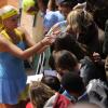 Kristina Mladenovic lors de la Journée des Enfants de Roland-Garros la veille du début du tournoi, le 25 mai 2013