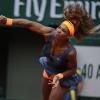 Serena Williams lors du premier jour des internationaux de France à Roland-Garros le 26 mai 2013