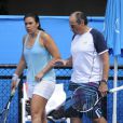 Marion Bartoli et son père Walter le 12 janvier 2013 à l'Open d'Australie à Melbourne