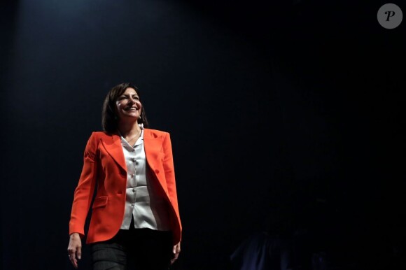 Premier grand meeting de campagne de la candidate Anne Hidalgo à la marie de Paris, au Bataclan le 28 mai 2013.